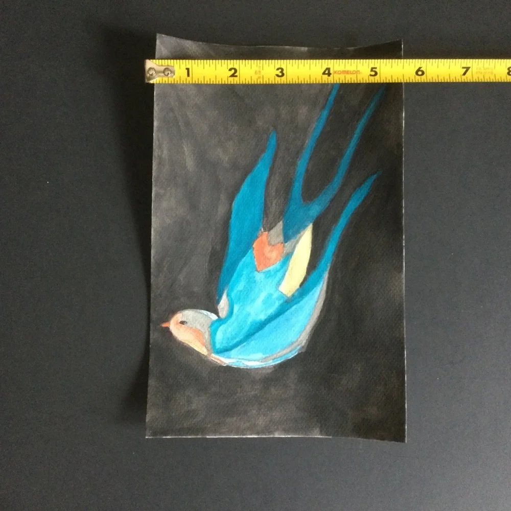 Original Watercolor Bird Painting - Picture 4 of 4